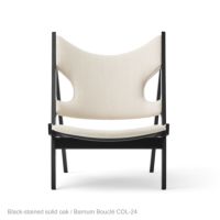 Audo Copenhagen（オドー・コペンハーゲン） / KNITTING LOUNGE CHAIR（ニッティング ラウンジチェア） / Black stained solid oak / Barnum Boucle（バーナム ブークレ） COL-24 オフホワイト
