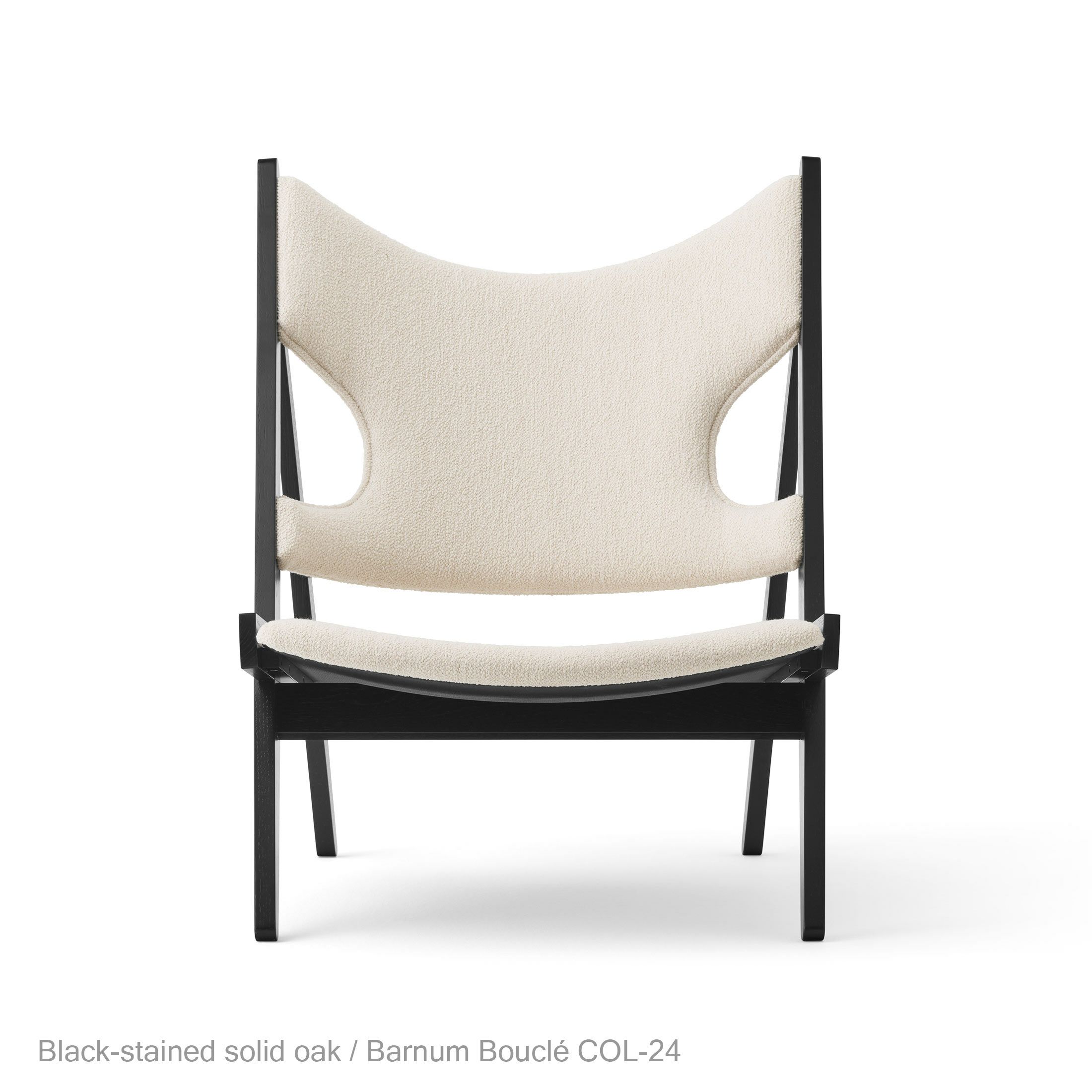Audo Copenhagen（オドー・コペンハーゲン） / KNITTING LOUNGE CHAIR（ニッティング ラウンジチェア） / Black stained solid oak / Barnum Boucle（バーナム ブークレ） COL-24 オフホワイト