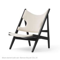 Audo Copenhagen（オドー・コペンハーゲン） / KNITTING LOUNGE CHAIR（ニッティング ラウンジチェア） / Black stained solid oak / Barnum Boucle（バーナム ブークレ） COL-24 オフホワイト