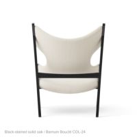 Audo Copenhagen（オドー・コペンハーゲン） / KNITTING LOUNGE CHAIR（ニッティング ラウンジチェア） / Black stained solid oak / Barnum Boucle（バーナム ブークレ） COL-24 オフホワイト