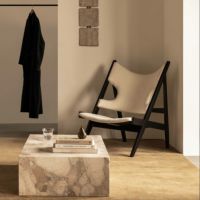 Audo Copenhagen（オドー・コペンハーゲン） / KNITTING LOUNGE CHAIR（ニッティング ラウンジチェア） / Black stained solid oak / Barnum Boucle（バーナム ブークレ） COL-24 オフホワイト