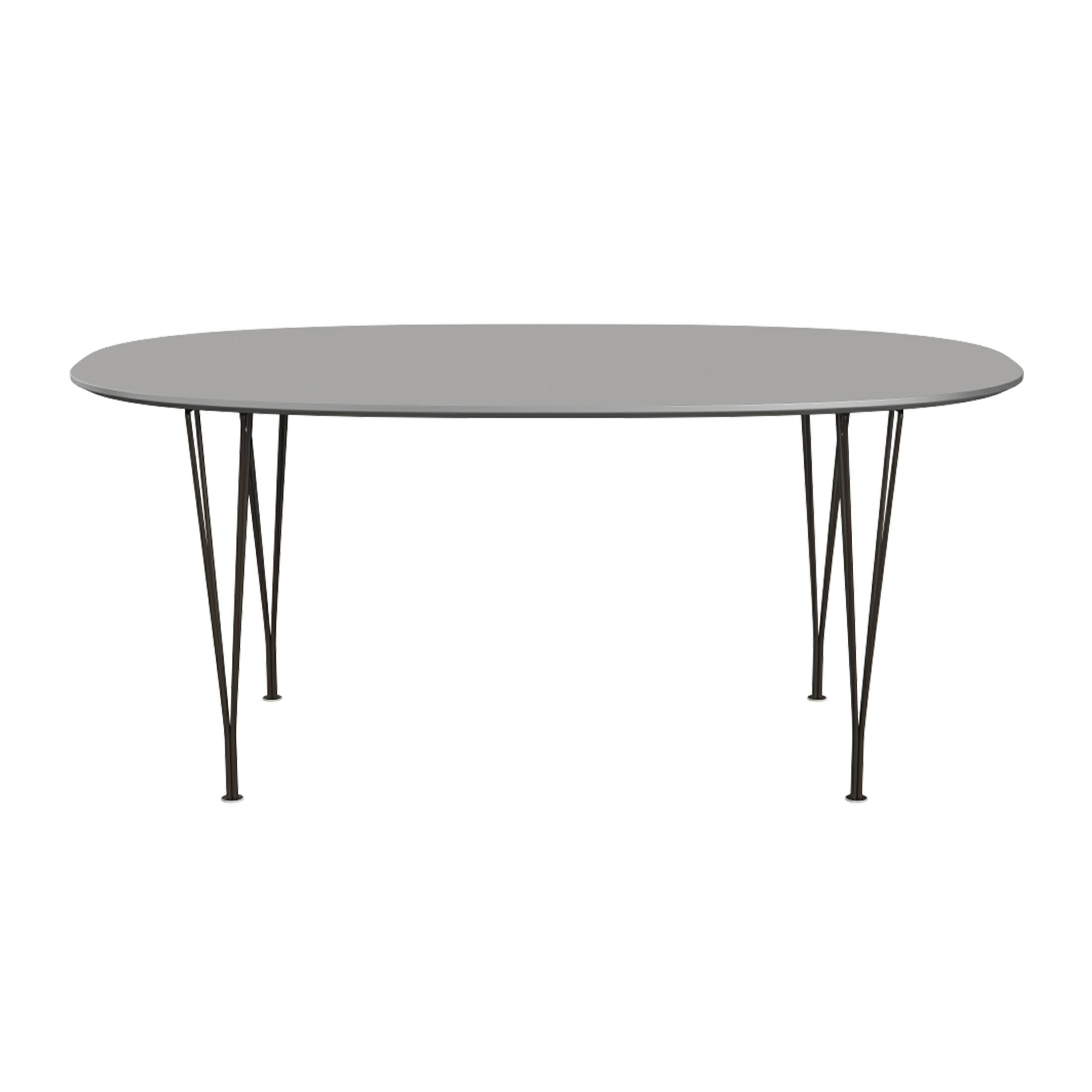 FRITZ HANSEN（フリッツ・ハンセン） / TABLE SERIES（テーブルシリーズ）B616 / スーパー楕円テーブル / グレーエフェソ / ブラウンブロンズ脚