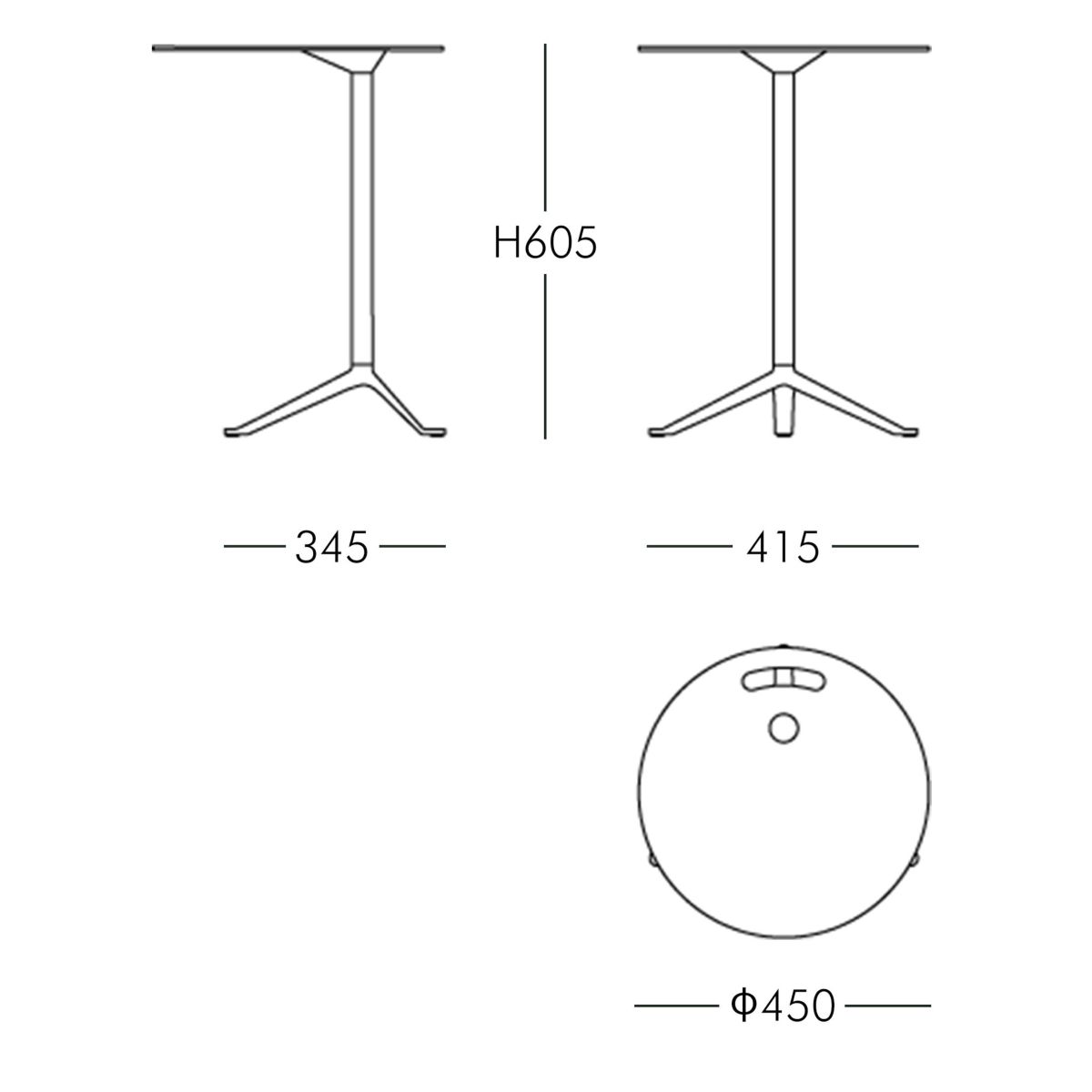 FRITZ HANSEN（フリッツ・ハンセン） / Little Friend（リトルフレンド） / KS12（丸天板・高さ固定式） / ウォルナット / ベース（ポリッシュ仕上げ） / サイドテーブル