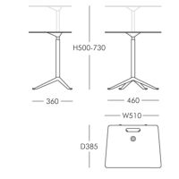 FRITZ HANSEN（フリッツ・ハンセン） / Little Friend（リトルフレンド） / KS13（四角天板・昇降式） / ホワイト / ベース（ポリッシュ仕上げ） / サイドテーブル