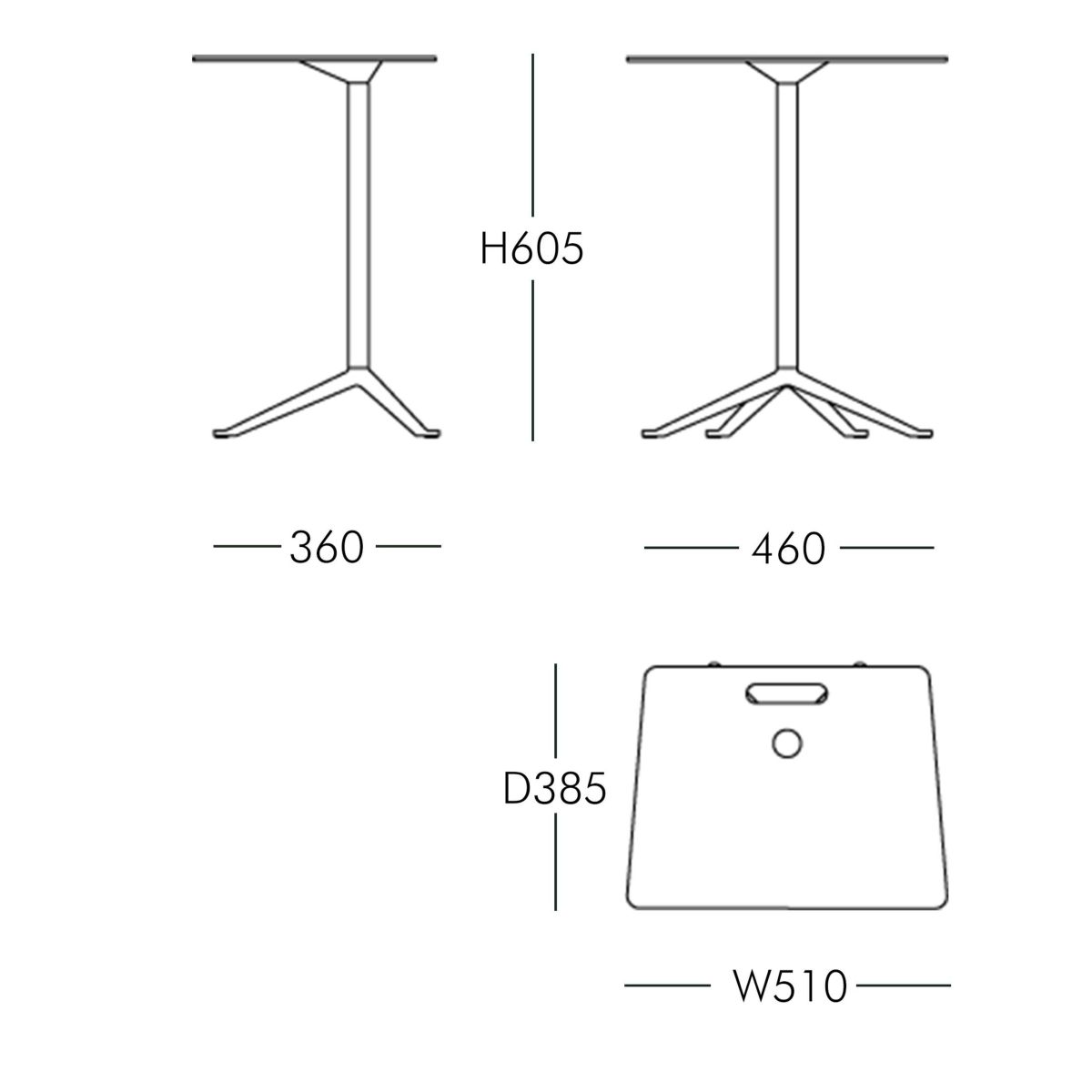 FRITZ HANSEN（フリッツ・ハンセン） / Little Friend（リトルフレンド） / KS14（四角天板・高さ固定式） / ホワイト / ベース（ポリッシュ仕上げ） / サイドテーブル
