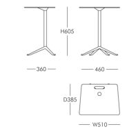 FRITZ HANSEN（フリッツ・ハンセン） / Little Friend（リトルフレンド） / KS14（四角天板・高さ固定式） / ウォルナット / ベース（ポリッシュ仕上げ） / サイドテーブル