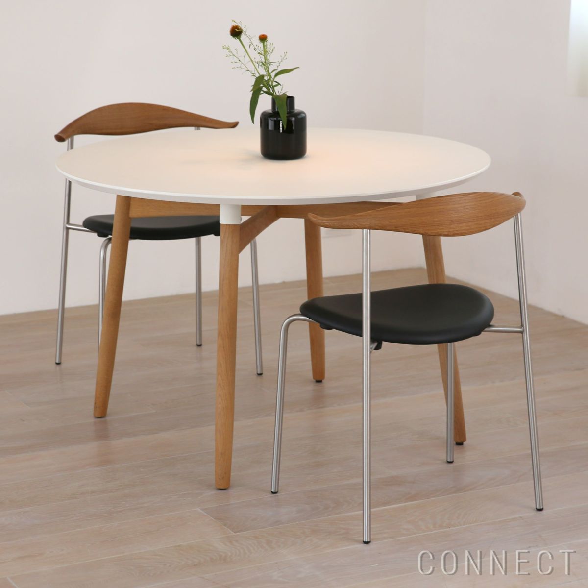 【2脚SET15％OFFキャンペーン・pt10倍】CONNECTおすすめセット1 / CH88P（オーク材・オイル仕上げ・ステンレス脚 / レザーTHOR 301）2脚セット / CARL HANSEN & SON（カール・ハンセン＆サン）