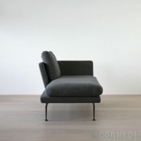 【アウトレット】Vitra（ヴィトラ） / Suita Chaise Lougue small（スイタシェーズロングスモール）バッククッションクラシック / レフト / ソフト / ベーシックダーク脚・パウダーコート仕上げ / ソファ