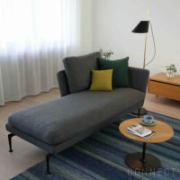 【アウトレット】Vitra（ヴィトラ） / Suita Chaise Lougue small（スイタシェーズロングスモール）バッククッションクラシック / レフト / ソフト / ベーシックダーク脚・パウダーコート仕上げ / ソファ