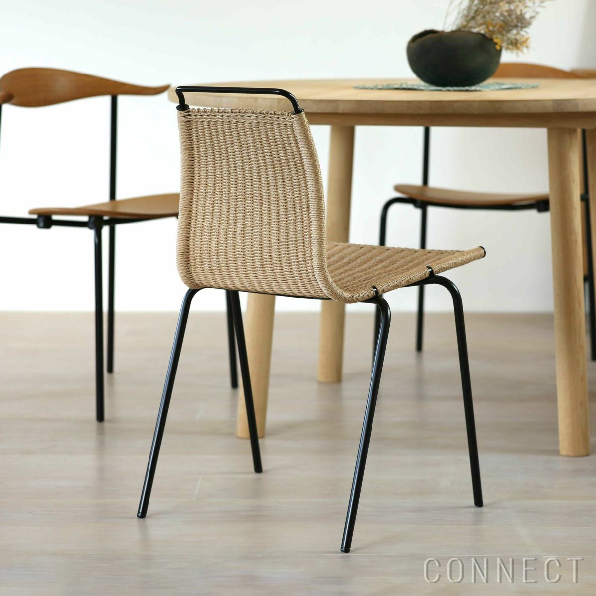 【2脚SET15％OFFキャンペーン・pt10倍】CONNECTおすすめセット3 / PK1（オーク材・オイル仕上げ・ブラックパウダー塗装スチール脚）2脚セット / CARL HANSEN & SON（カール・ハンセン＆サン）