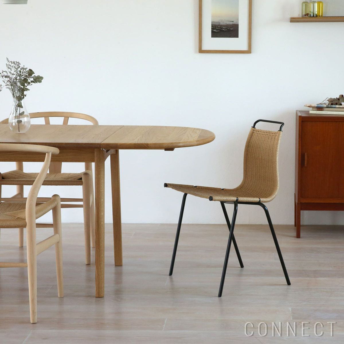 【2脚SET15％OFFキャンペーン・pt10倍】CONNECTおすすめセット3 / PK1（オーク材・オイル仕上げ・ブラックパウダー塗装スチール脚）2脚セット / CARL HANSEN & SON（カール・ハンセン＆サン）