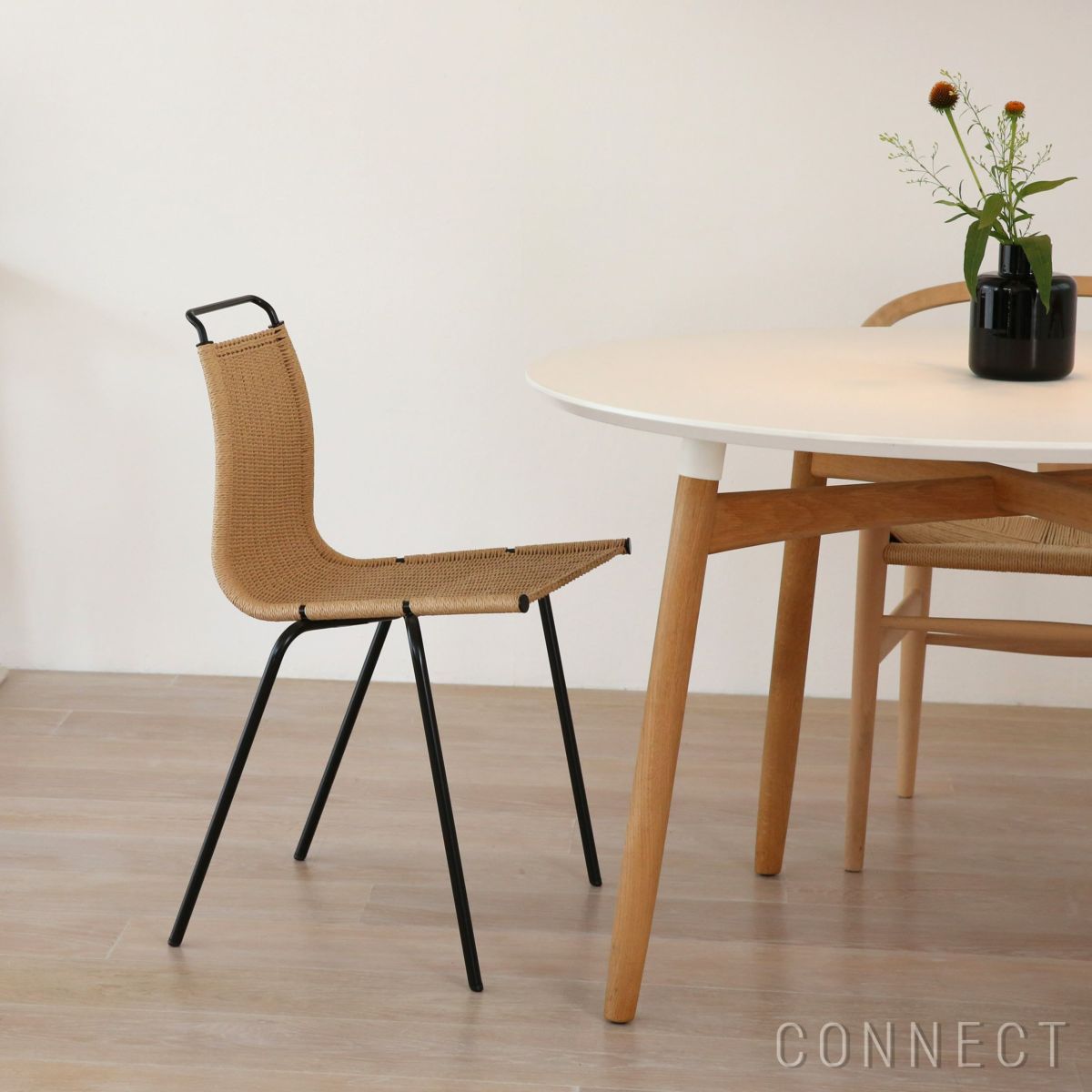 【2脚SET15％OFFキャンペーン・pt10倍】CONNECTおすすめセット3 / PK1（オーク材・オイル仕上げ・ブラックパウダー塗装スチール脚）2脚セット / CARL HANSEN & SON（カール・ハンセン＆サン）