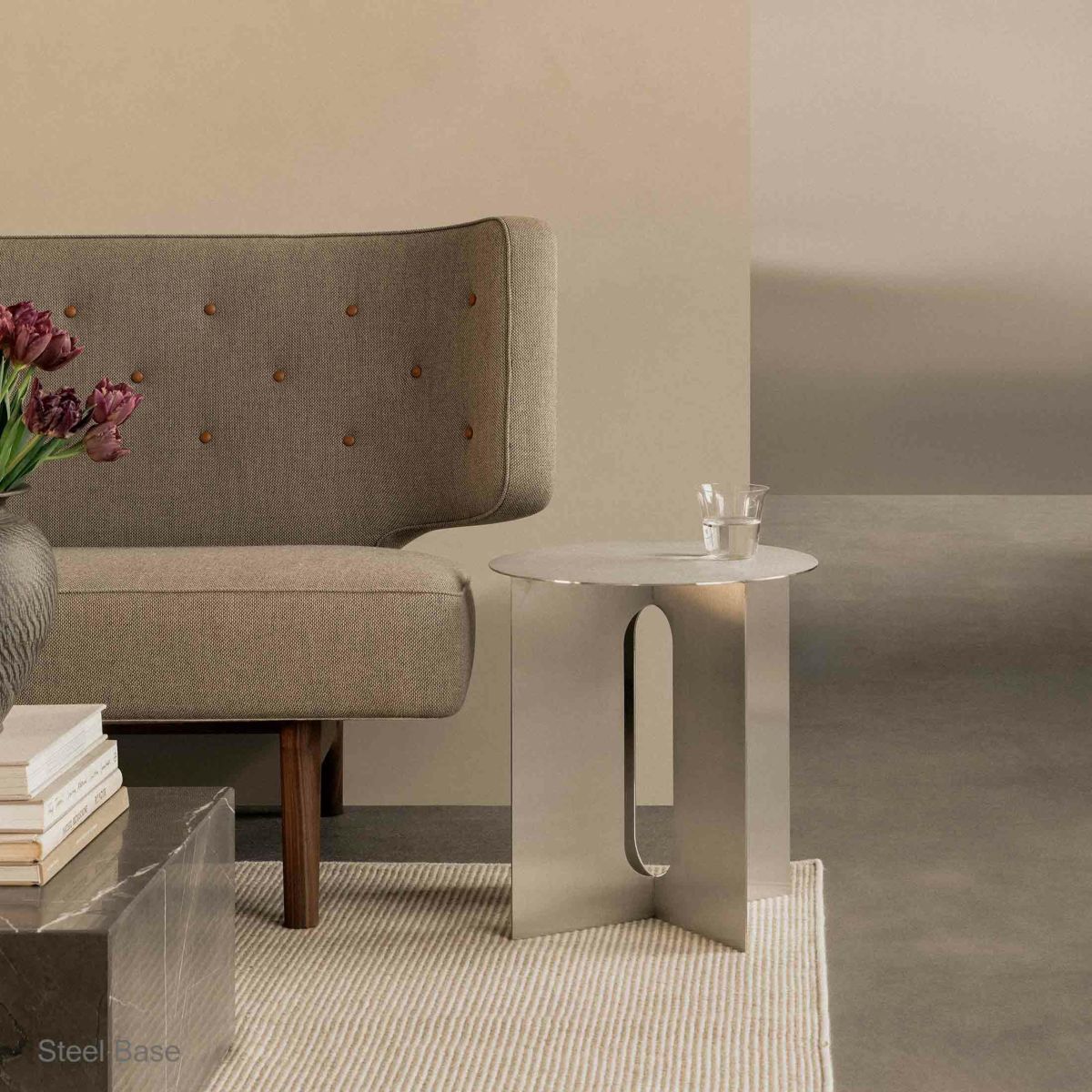 Audo Copenhagen（オドー・コペンハーゲン） / ANDROGYNE SIDE TABLE（アンドロジーン サイドテーブル）Φ40 / Brushed Steel