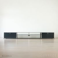 USMハラー（ユーエスエムハラー） / TV Board（テレビボード） / W3023×D523×H390mm / ドロップダウンドア×2 ガラスドア×2（ディバイダーシェルフ×2） / アントラサイト