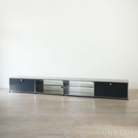 USMハラー（ユーエスエムハラー） / TV Board（テレビボード） / W3023×D523×H390mm / ドロップダウンドア×2 ガラスドア×2（ディバイダーシェルフ×2） / アントラサイト