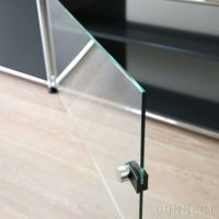 USMハラー（ユーエスエムハラー） / TV Board（テレビボード） / W3023×D523×H390mm / ドロップダウンドア×2 ガラスドア×2（ディバイダーシェルフ×2） / アントラサイト