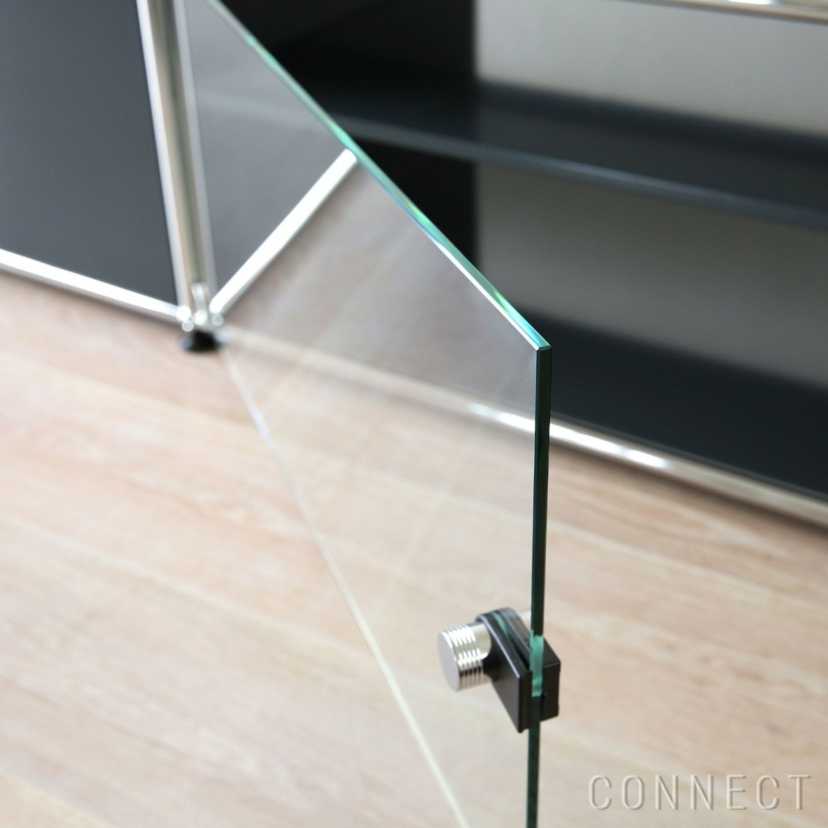 USMハラー（ユーエスエムハラー） / TV Board（テレビボード） / W3023×D523×H390mm / ドロップダウンドア×2 ガラスドア×2（ディバイダーシェルフ×2） / アントラサイト