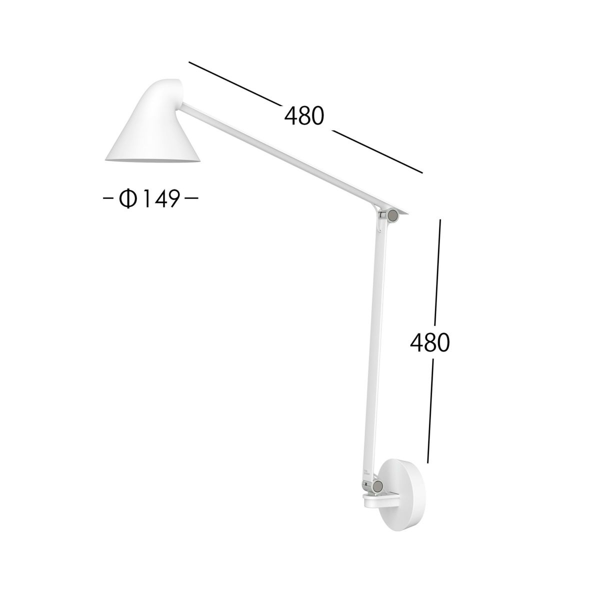 Louis Poulsen（ルイスポールセン） / NJP Wall（NJP ウォール） / ボックス付き / ロングアーム / 2700K / 全3色 / ウォールランプ