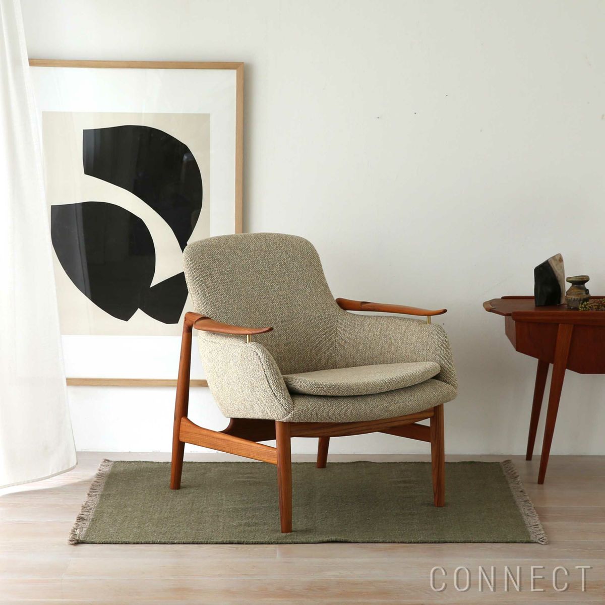 HOUSE OF FINN JUHL（ハウス・オブ・フィンユール） / 53 CHAIR W/ CUSHION / チーク材・オイル仕上げ / Moss 0020（モス） / ラウンジチェア