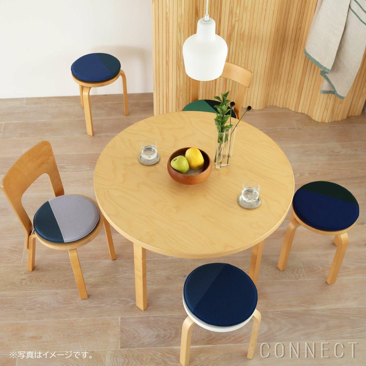 MELLEM（メレム） / Kvadrat/Raf Simons（クヴァドラ/ラフ・シモンズ） / ラウンドシートクッション / Vidar（ヴィダー） アソートA / 全6色 / クッション