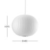Herman Miller（ハーマンミラー） / NELSON BALL BUBBLE PENDANT MEDIUM（ネルソン ボール バブル ペンダント ミディアム） / φ480mm / ペンダントライト 《LED電球プレゼント》