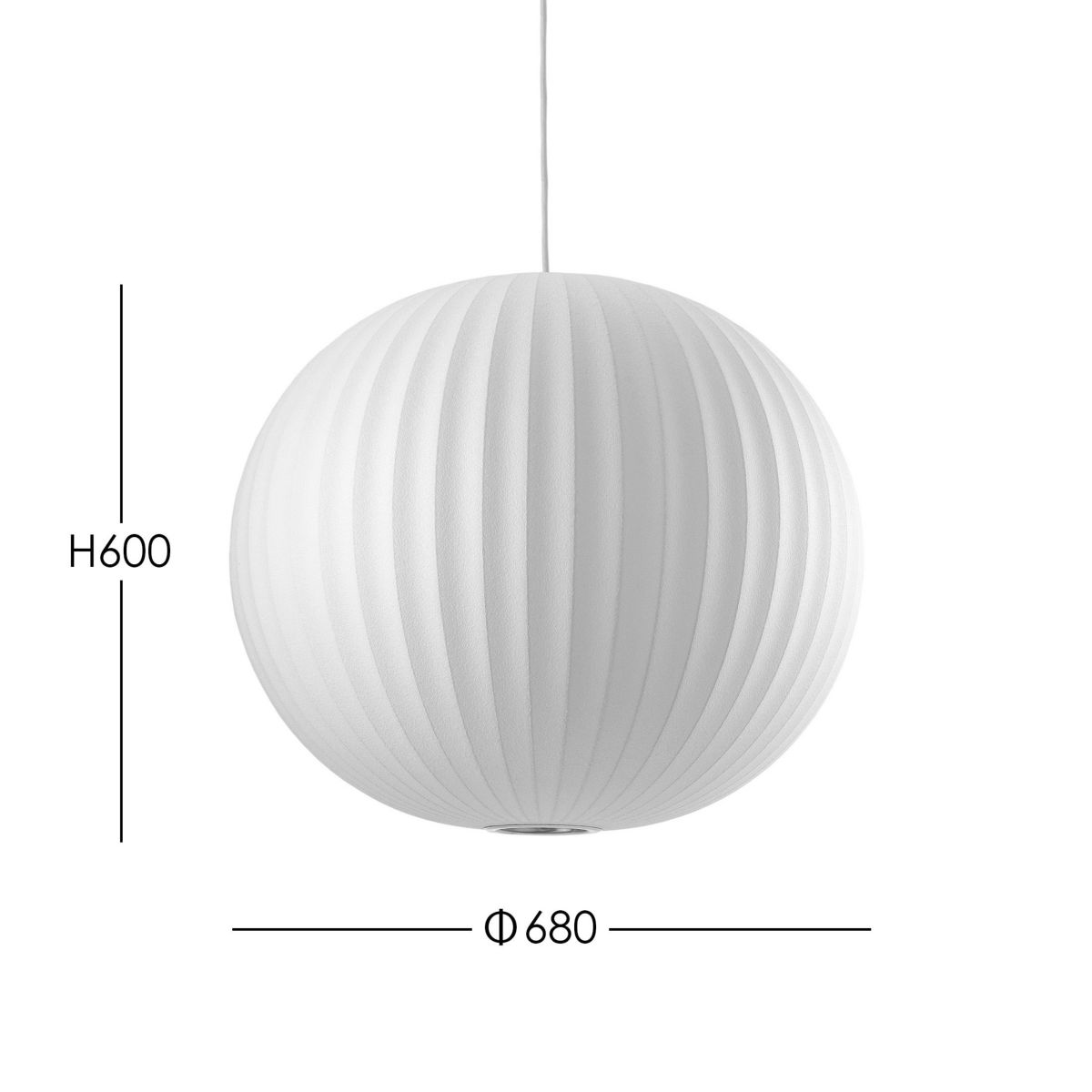 Herman Miller（ハーマンミラー） / NELSON BALL BUBBLE PENDANT LARGE（ネルソン ボール バブル ペンダント ラージ） / φ680mm / ペンダントライト 《LED電球プレゼント》