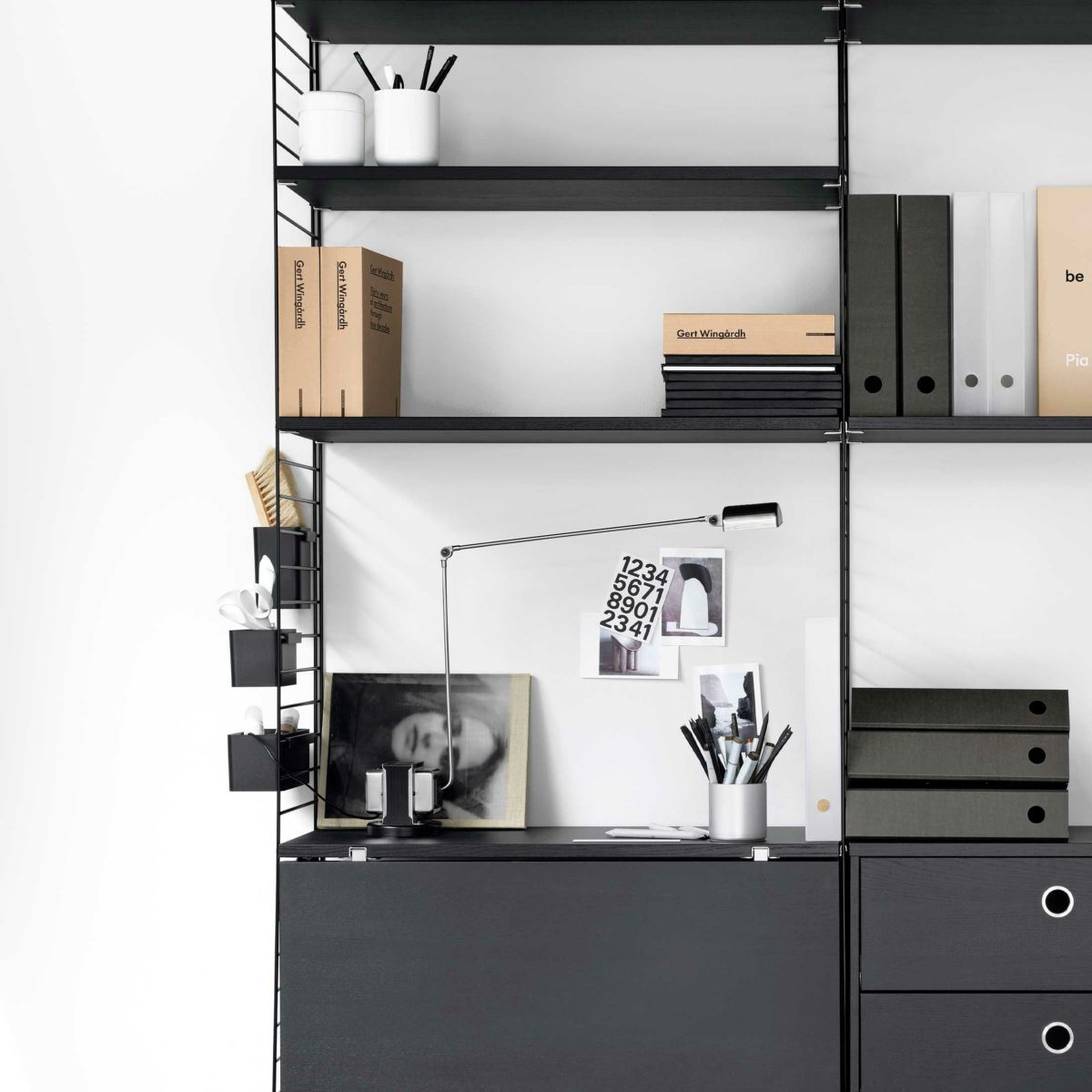 String Furniture（ストリング ファニチャー） / String System（ストリング システム） / オーガナイザー（ブラック） / 3個セット / アクセサリーパーツ