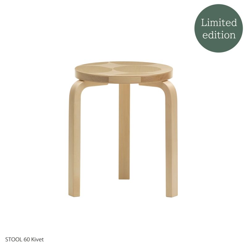 Artek（アルテック） ＋ Marimekko（マリメッコ） / STOOL 60 Kivet（スツール60 キヴェット） / バーチ材 / ナチュラルラッカー / スツール 《90周年 Anniversary editions》
