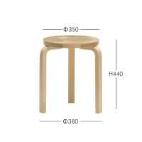 Artek（アルテック） ＋ Marimekko（マリメッコ） / STOOL 60 Kivet（スツール60 キヴェット） / バーチ材 / ナチュラルラッカー / スツール 《90周年 Anniversary editions》