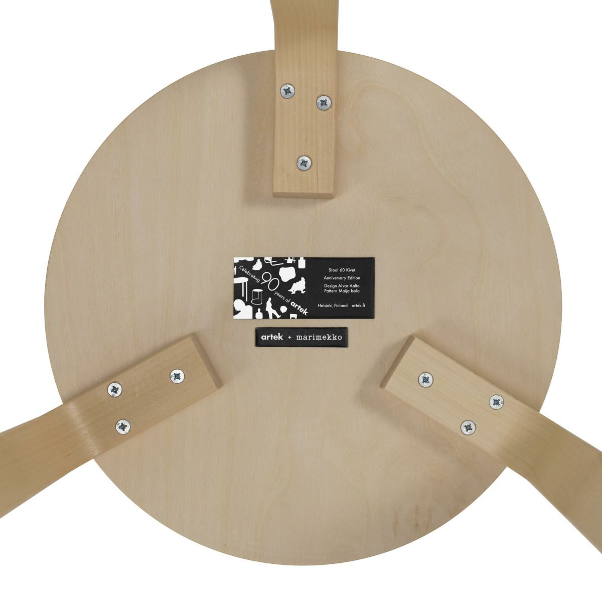 Artek（アルテック） ＋ Marimekko（マリメッコ） / STOOL 60 Kivet（スツール60 キヴェット） / バーチ材 / ナチュラルラッカー / スツール 《90周年 Anniversary editions》