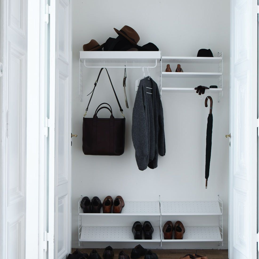 String Furniture（ストリング ファニチャー） / String System（ストリング システム） / メタルシェルフ用レール（ホワイト） / ラージ W72cm / アクセサリーパーツ