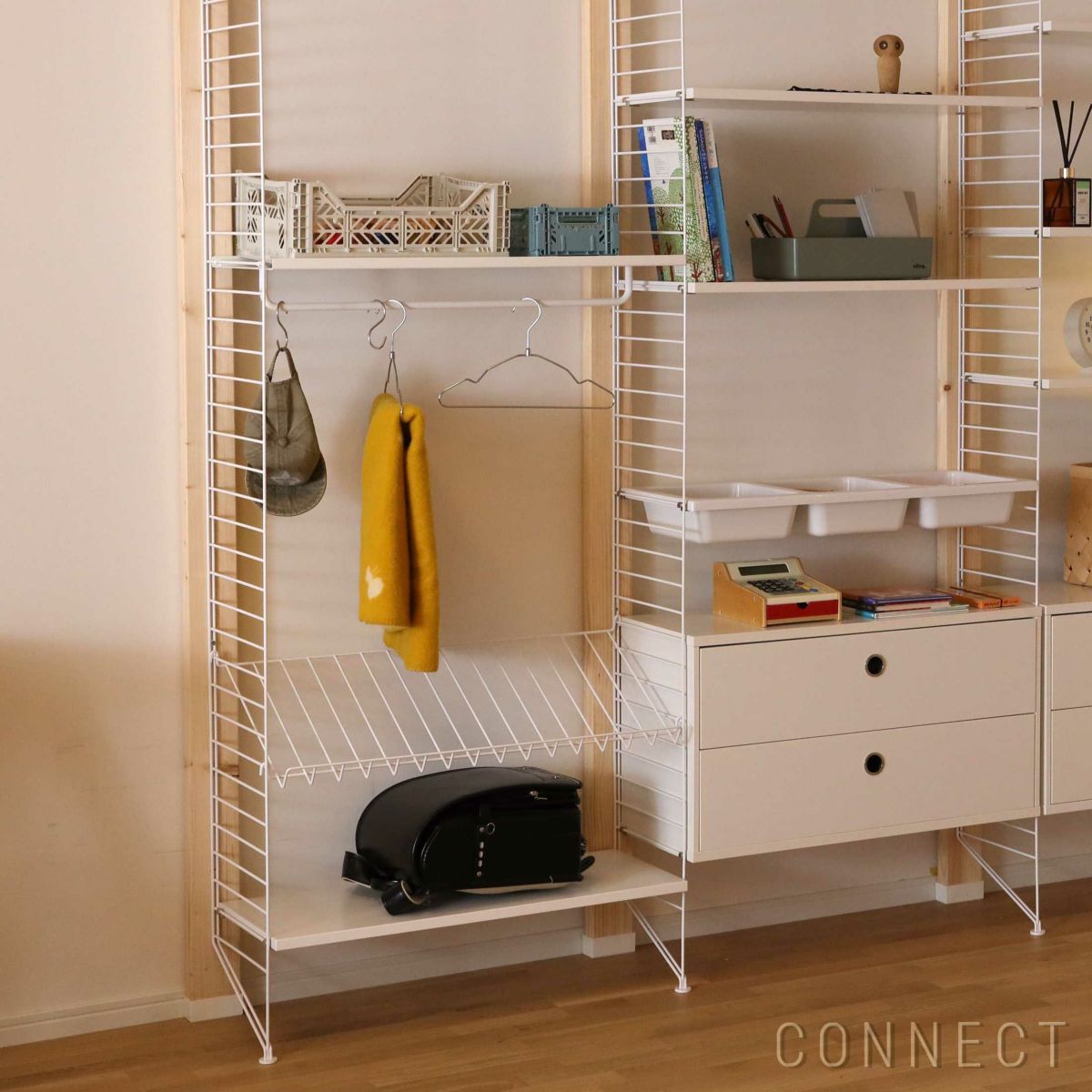 String Furniture（ストリング ファニチャー） / String System（ストリング システム） / メタルシェルフ用レール（ホワイト） / ラージ W72cm / アクセサリーパーツ