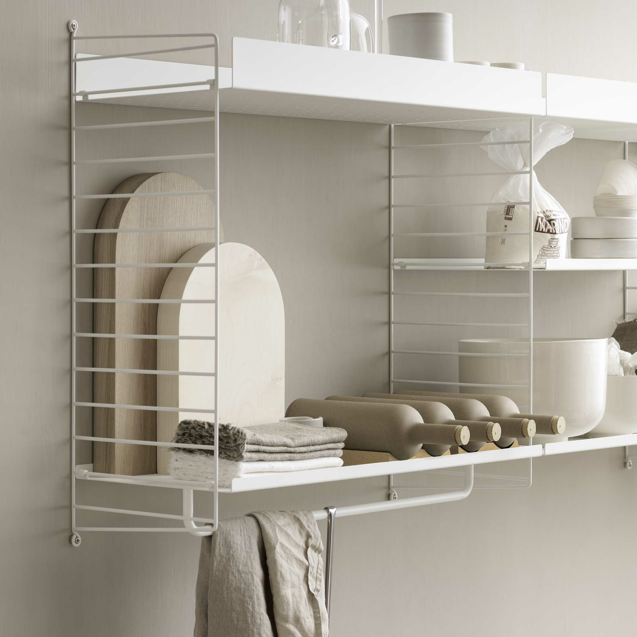 String Furniture（ストリング ファニチャー） / String System（ストリング システム） / メタルシェルフ ローエッジ（ホワイト） W53cm / アクセサリーパーツ