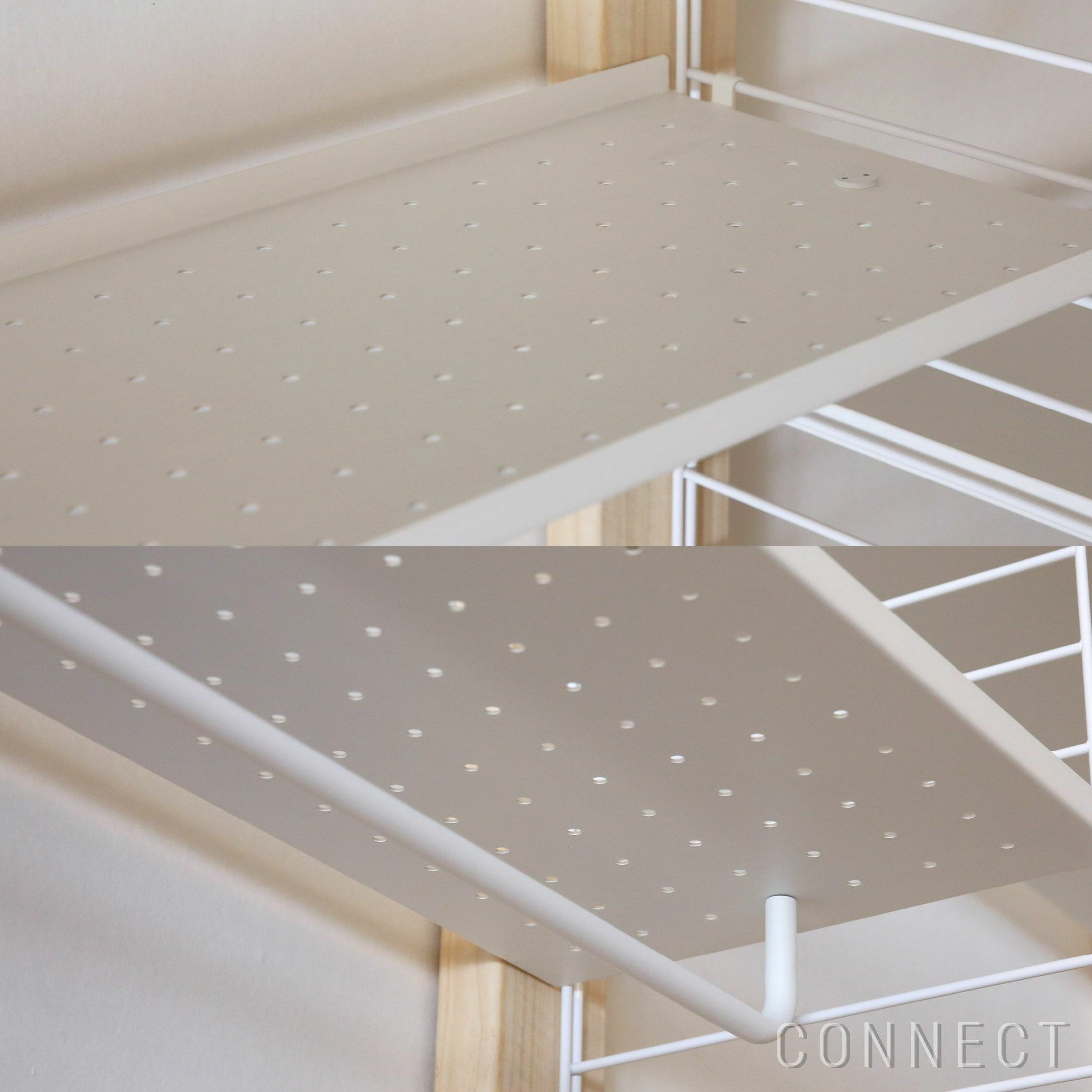 String Furniture（ストリング ファニチャー） / String System（ストリング システム） / メタルシェルフ ローエッジ（ホワイト） W78cm / アクセサリーパーツ