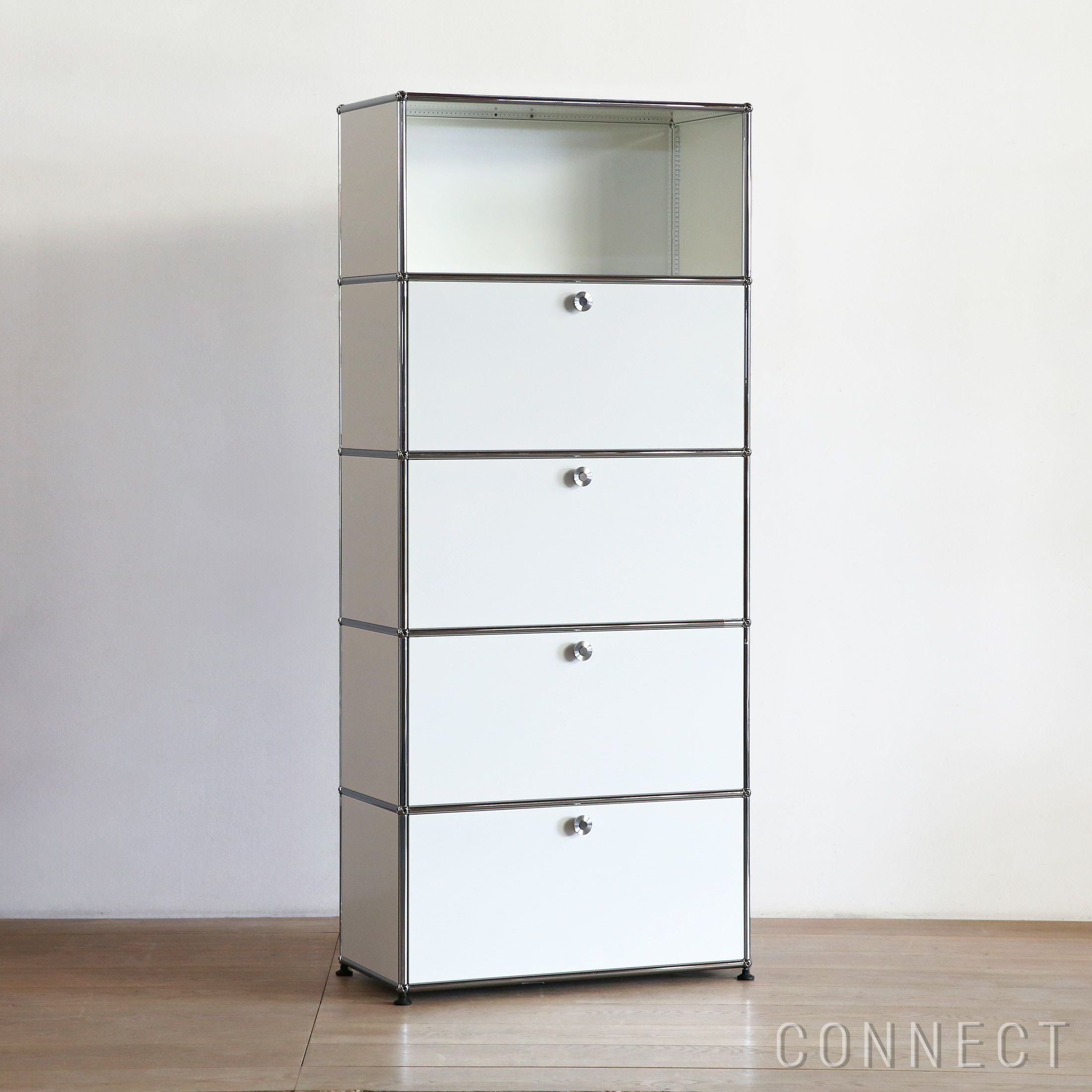 USMハラー（ユーエスエムハラー） / Cabinet（キャビネット） / W773×D373×H1790mm / ドロップダウンドア×4 / ピュアホワイト・アントラサイト