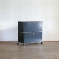 USMハラー（ユーエスエムハラー） / Lowboard（ローボード） / W773×D373×H780mm / ドロップダウンドア×2 ソフトキャスター×4（ロック機能なし×2 / ロック機能付き×2） / アントラサイト
