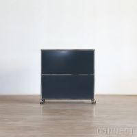 USMハラー（ユーエスエムハラー） / Lowboard（ローボード） / W773×D373×H780mm / ドロップダウンドア×2 ソフトキャスター×4（ロック機能なし×2 / ロック機能付き×2） / アントラサイト