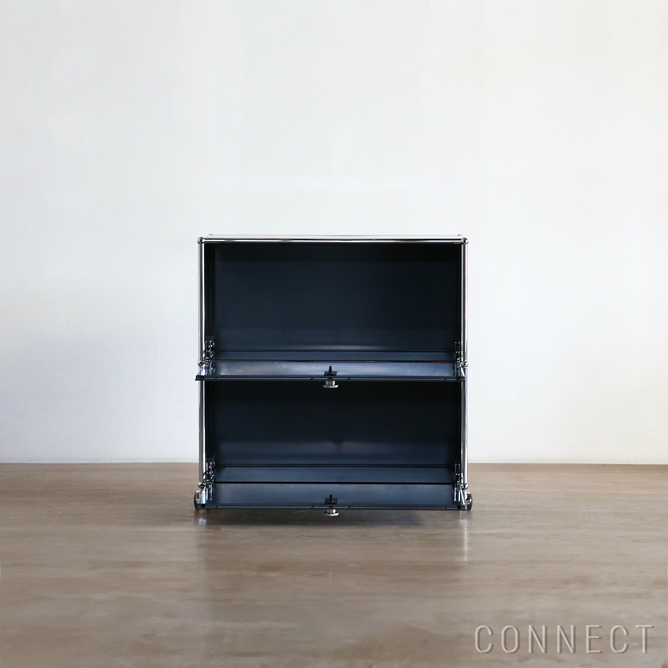 USMハラー（ユーエスエムハラー） / Lowboard（ローボード） / W773×D373×H780mm / ドロップダウンドア×2 ソフトキャスター×4（ロック機能なし×2 / ロック機能付き×2） / アントラサイト