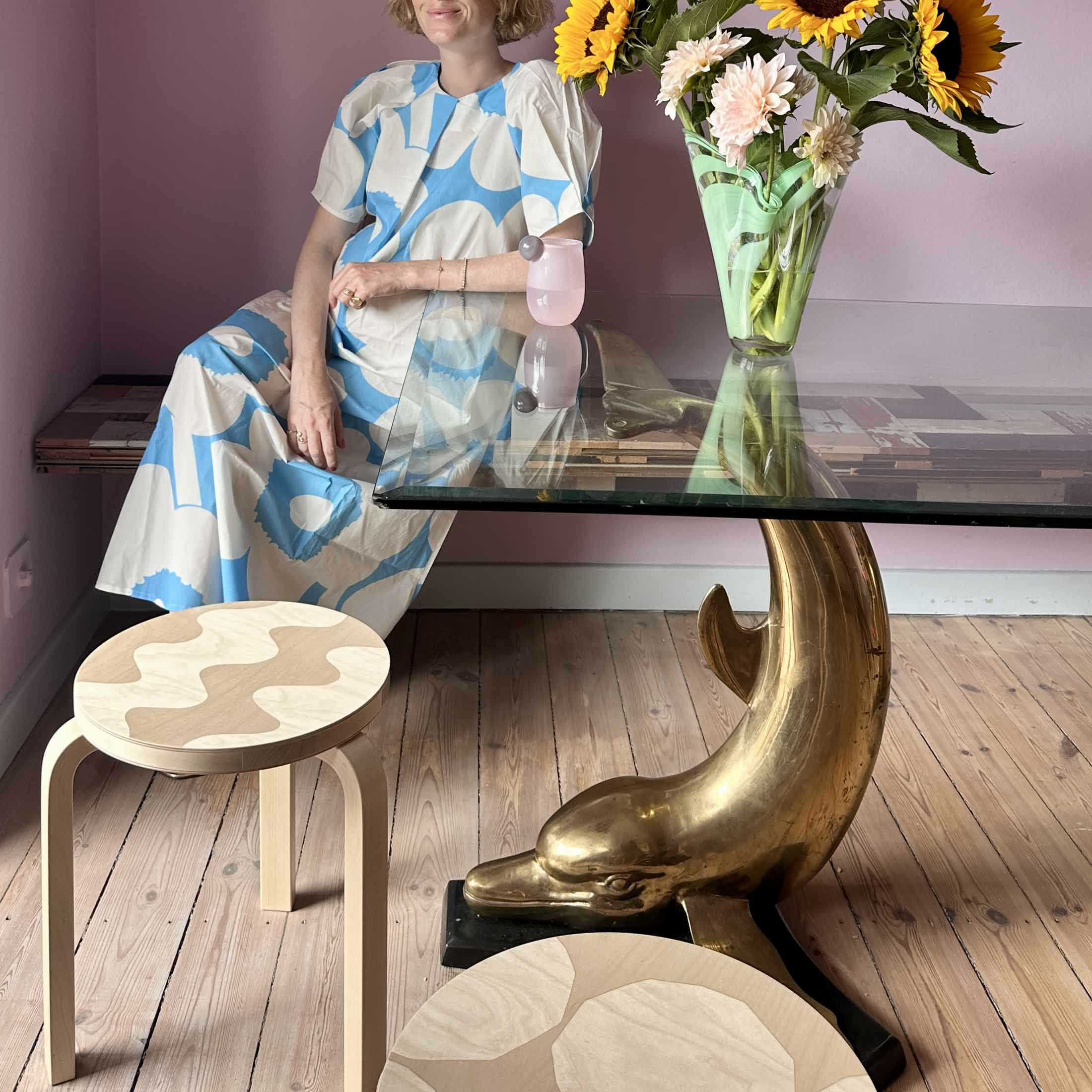 Artek（アルテック） ＋ Marimekko（マリメッコ） / STOOL 60 Lokki（スツール60 ロッキ） / バーチ材 / ナチュラルラッカー 《90周年 Anniversary editions》