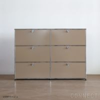 USMハラー（ユーエスエムハラー） / Cabinet（キャビネット） / W1523×D373×H1090mm / ドロップダウンドア×4 エクステンションシェルフ×2 ケーブルカットアウト（コンセント穴×1） / USMベージュ