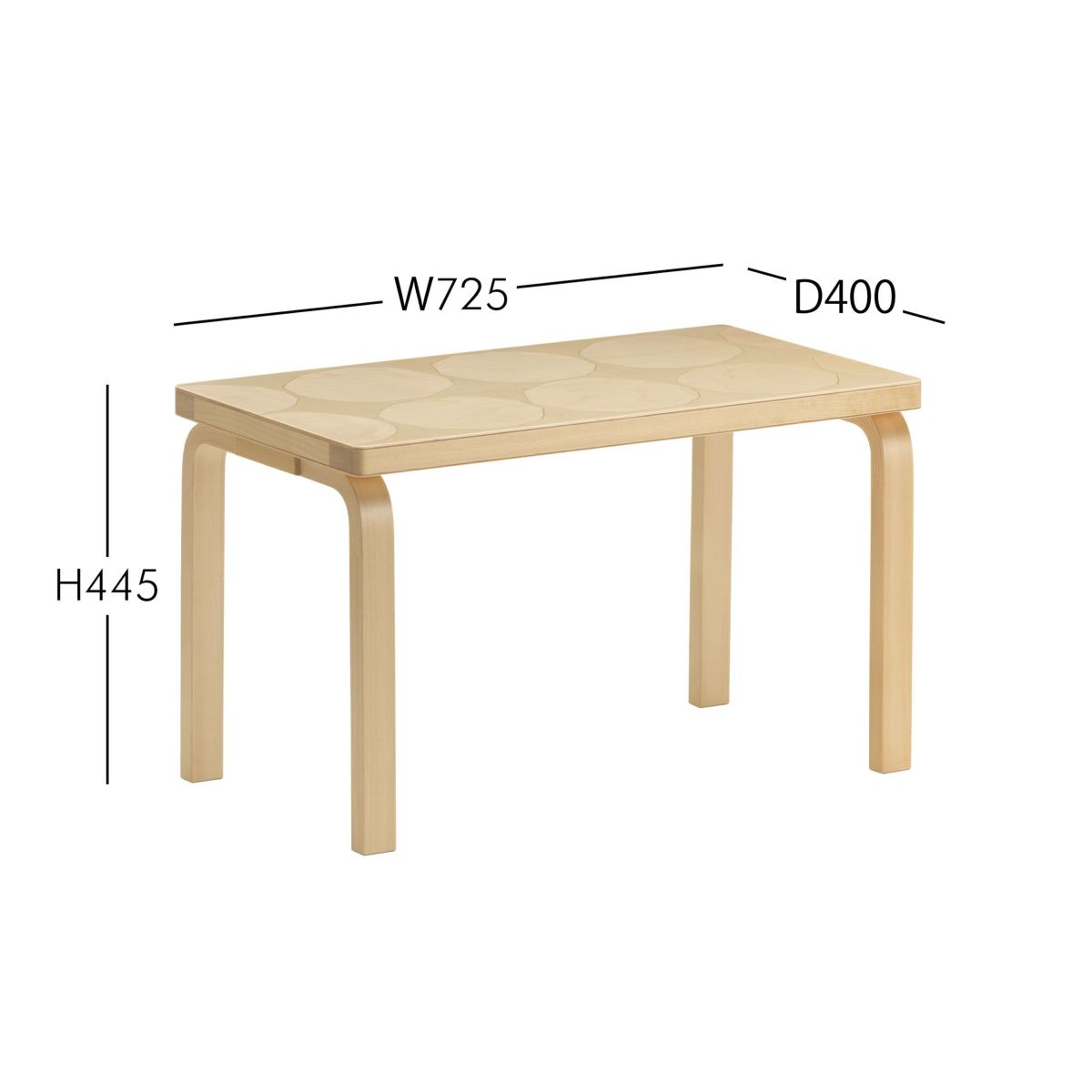 Artek（アルテック） ＋ Marimekko（マリメッコ） / BENCH 153B Kivet（ベンチ 153B キヴェット） / バーチ材 / ナチュラルラッカー 《90周年 Anniversary editions》