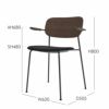 【アウトレット】CO DINING CHAIR（コ ダイニングチェア）/ アームチェア / Sierra（シエラ）1001 / ブラックベース