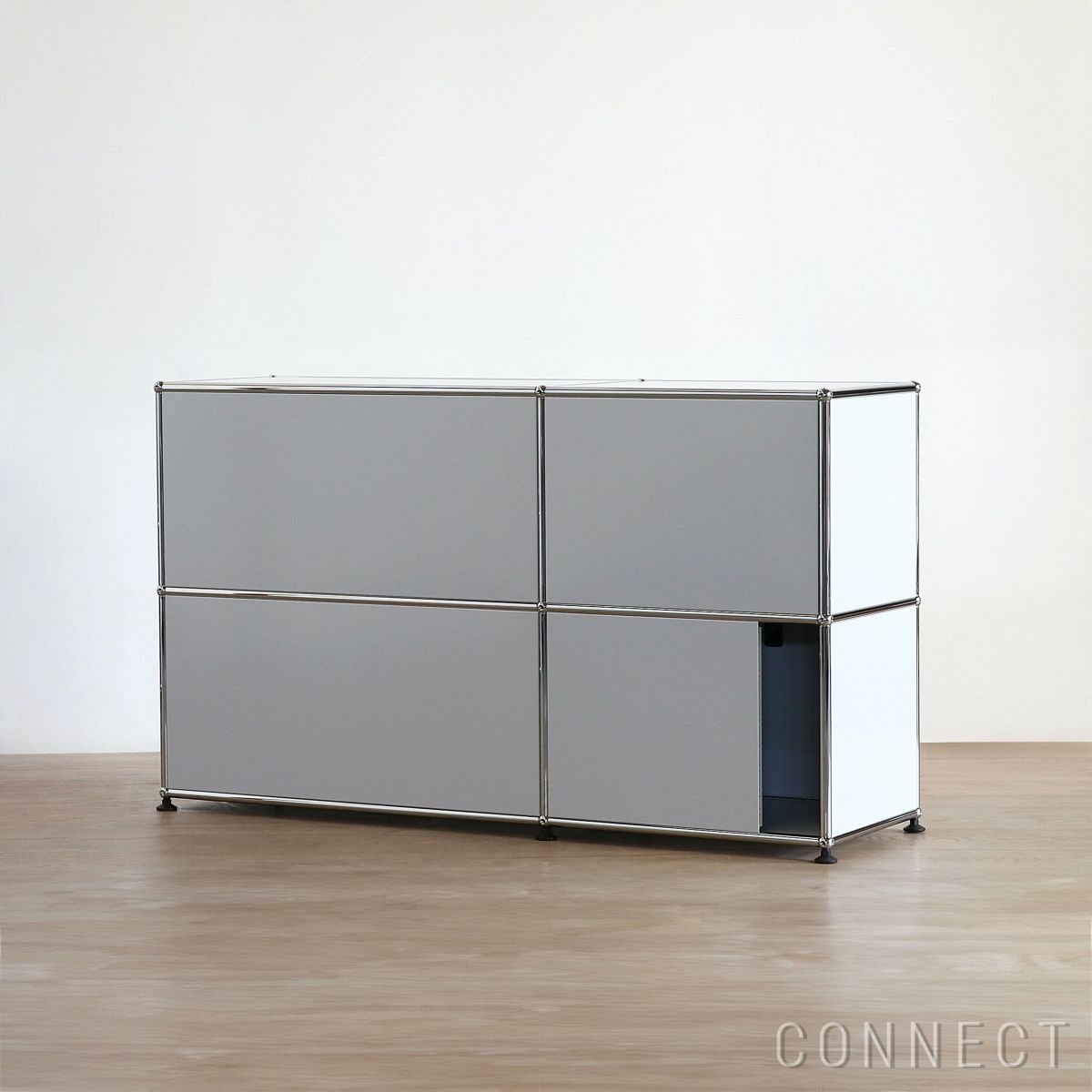 USMハラー（ユーエスエムハラー） / Sideboard（サイドボード） / W1273×D373×H740mm / ドロップダウンドア×2 / エクステンションドア×1 / ライトグレー・USMオレンジ