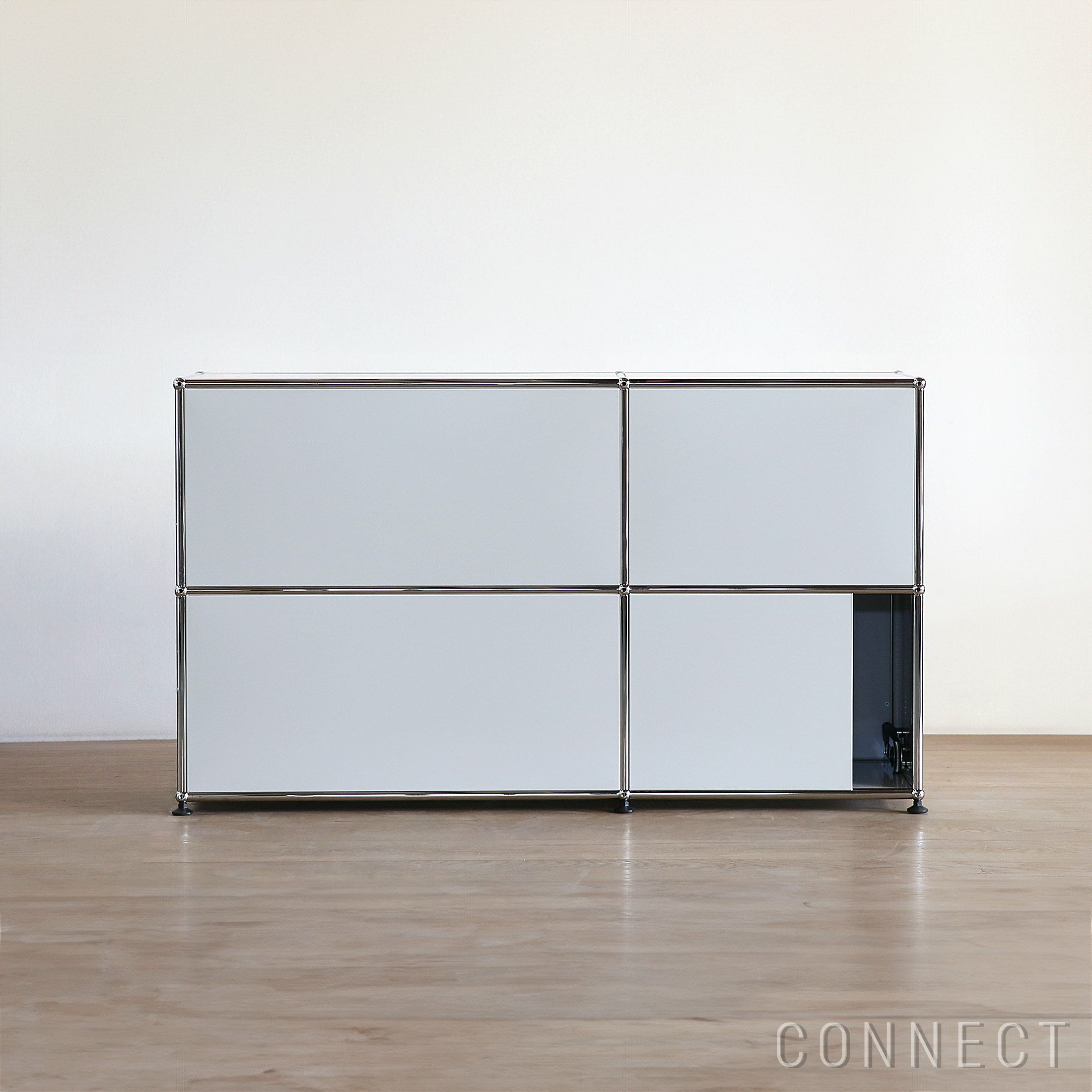 USMハラー（ユーエスエムハラー） / Sideboard（サイドボード） / W1273×D373×H740mm / ドロップダウンドア×2 / エクステンションドア×1 / ライトグレー・USMオレンジ