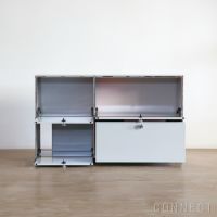 USMハラー（ユーエスエムハラー） / Sideboard（サイドボード） / W1273×D373×H740mm / ドロップダウンドア×2 / エクステンションドア×1 / ライトグレー・USMオレンジ