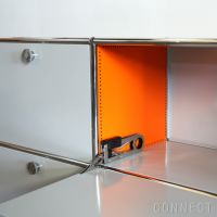 USMハラー（ユーエスエムハラー） / Sideboard（サイドボード） / W1273×D373×H740mm / ドロップダウンドア×2 / エクステンションドア×1 / ライトグレー・USMオレンジ