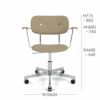 【アウトレット】Audo Copenhagen（オドー・コペンハーゲン） / CO TASK CHAIR（コ タスクチェア）/ アームチェア / ナチュラルオーク / Audo Boucle（オドー ブークレ）02 / キャスター付き回転ベース