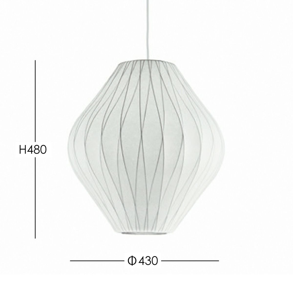 Herman Miller（ハーマンミラー） / NELSON CRISSCROSS BUBBLE PENDANT PEAR（ネルソン クリスクロス バブル ペンダント ペア）  / ペンダントライト 《LED電球プレゼント》