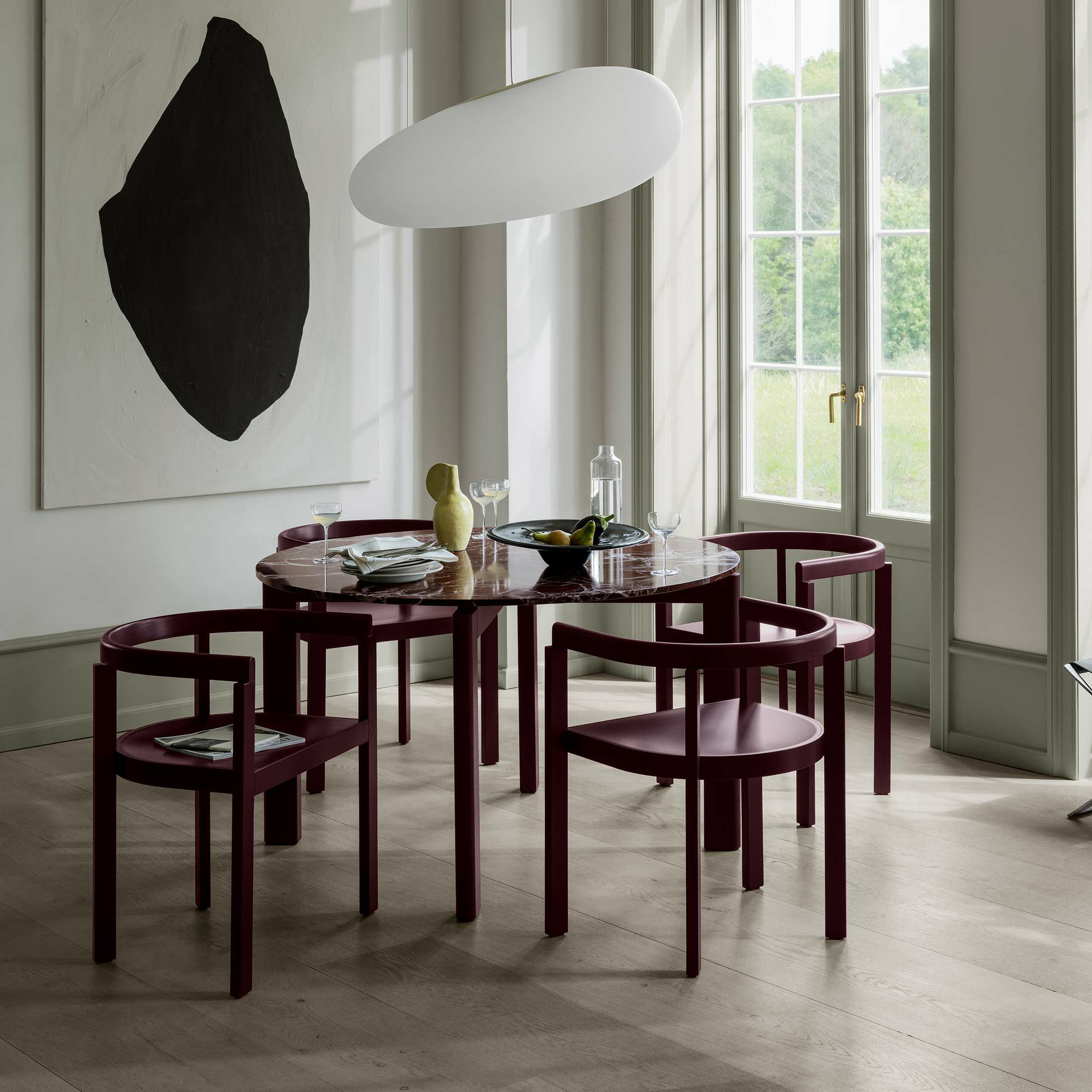 FRITZ HANSEN / AFTER（アフター） / MA100 / バーガンディ（無垢材・カラードアッシュ） / ダイニングチェア