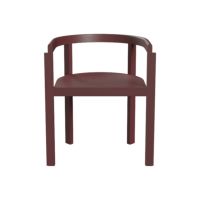 FRITZ HANSEN / AFTER（アフター） / ダイニングセット（チェア4脚＋テーブル） / バーガンディ / 大理石天板（マットポリッシュ） / 無垢材・カードアッシュ脚《シートクッション4個プレゼント》